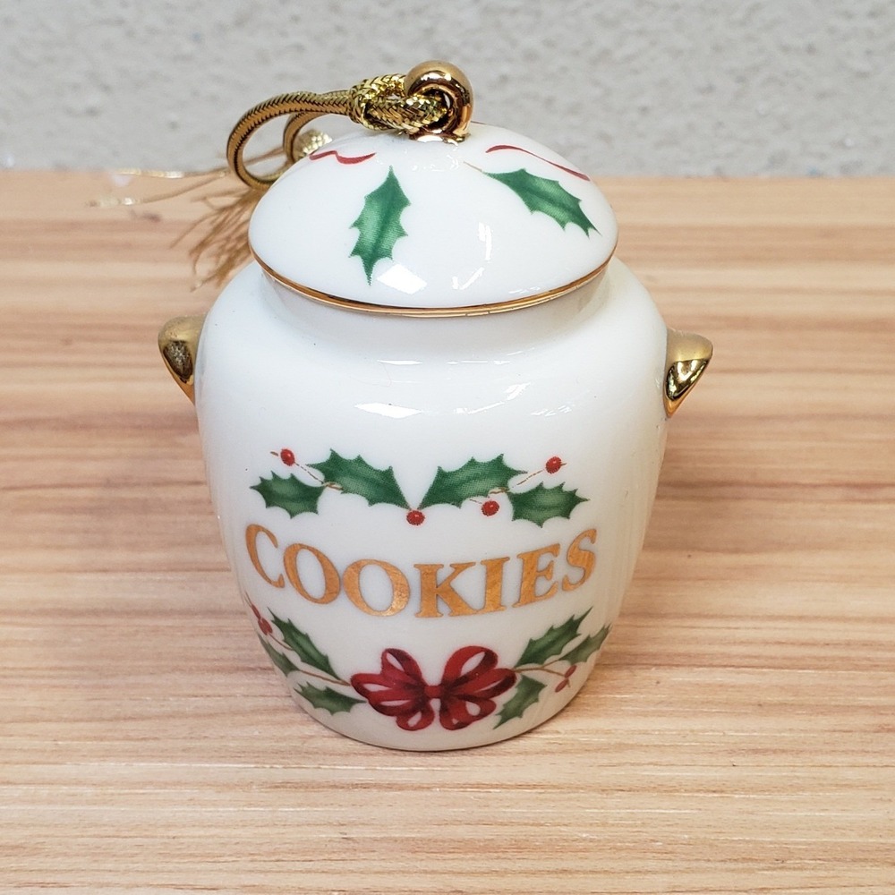 Lenox Christmas Tree Ornament Holiday Home Cookie Jar Holiday Grannycore
